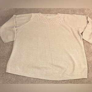 Croft & Barrow Cream Crew Neck Sweater. Size 4X